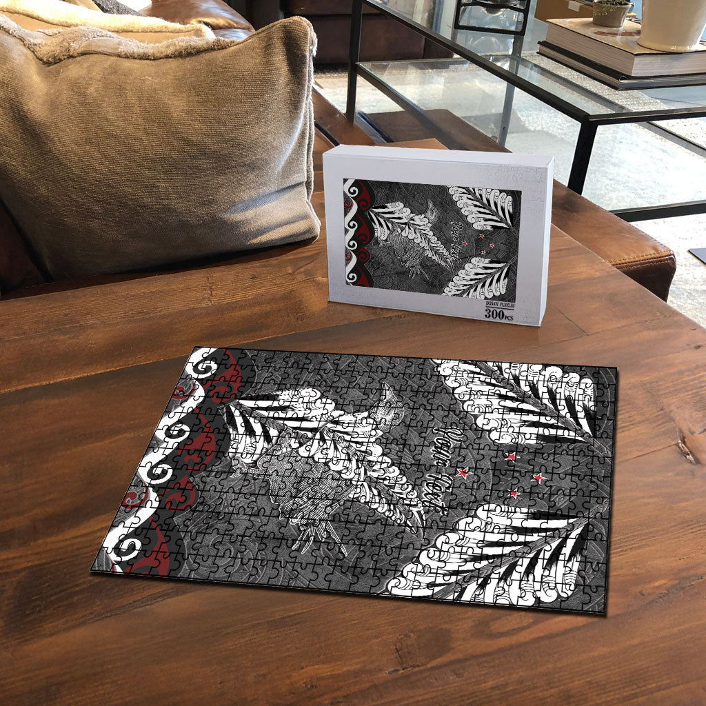 New Zealand Weka Personalised Puzzle Aotearoa Hen Silver Fern Maori Pattern LT22 - Polynesian Pride