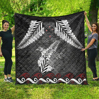 New Zealand Weka Personalised Quilt Aotearoa Hen Silver Fern Maori Pattern