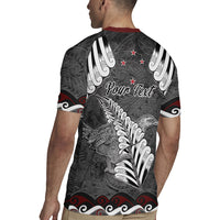 New Zealand Weka Personalised Rugby Jersey Aotearoa Hen Silver Fern Maori Pattern LT22 - Polynesian Pride