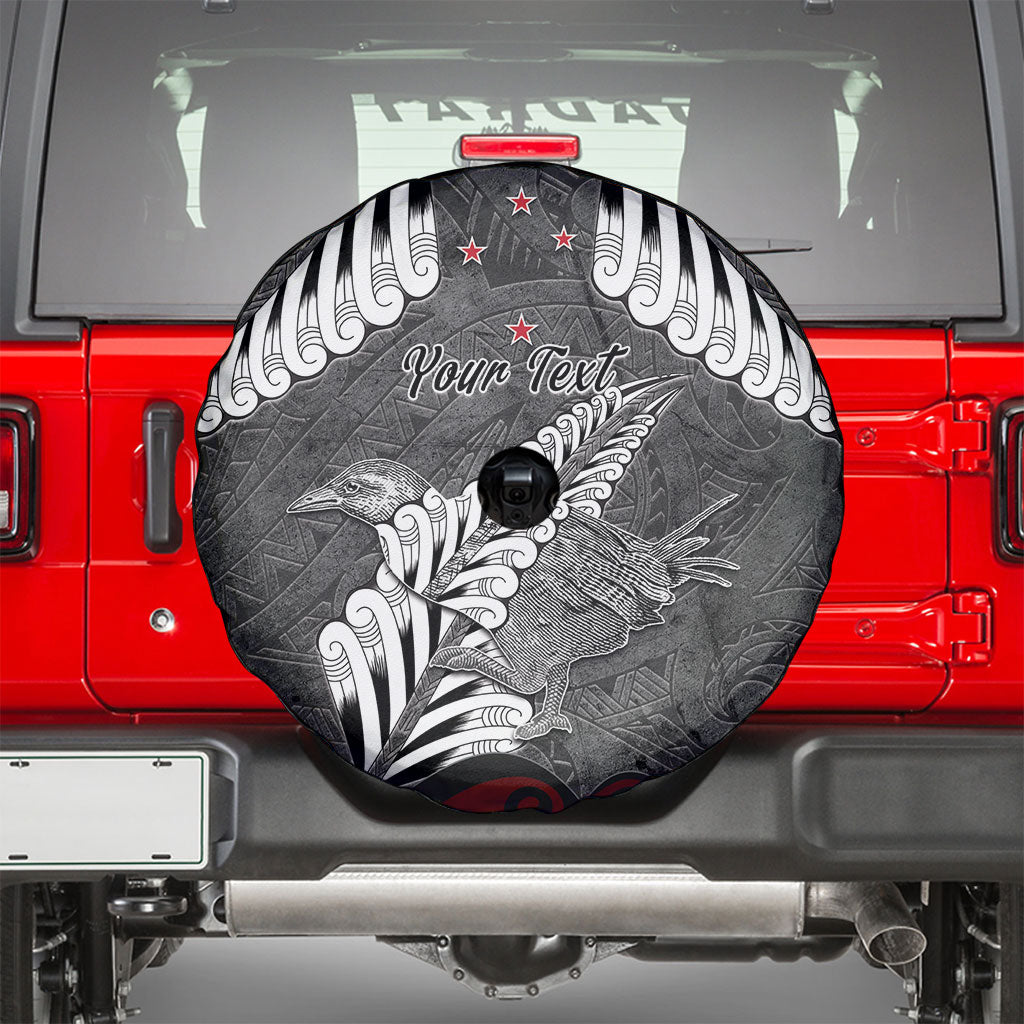 New Zealand Weka Personalised Spare Tire Cover Aotearoa Hen Silver Fern Maori Pattern LT22 - Polynesian Pride