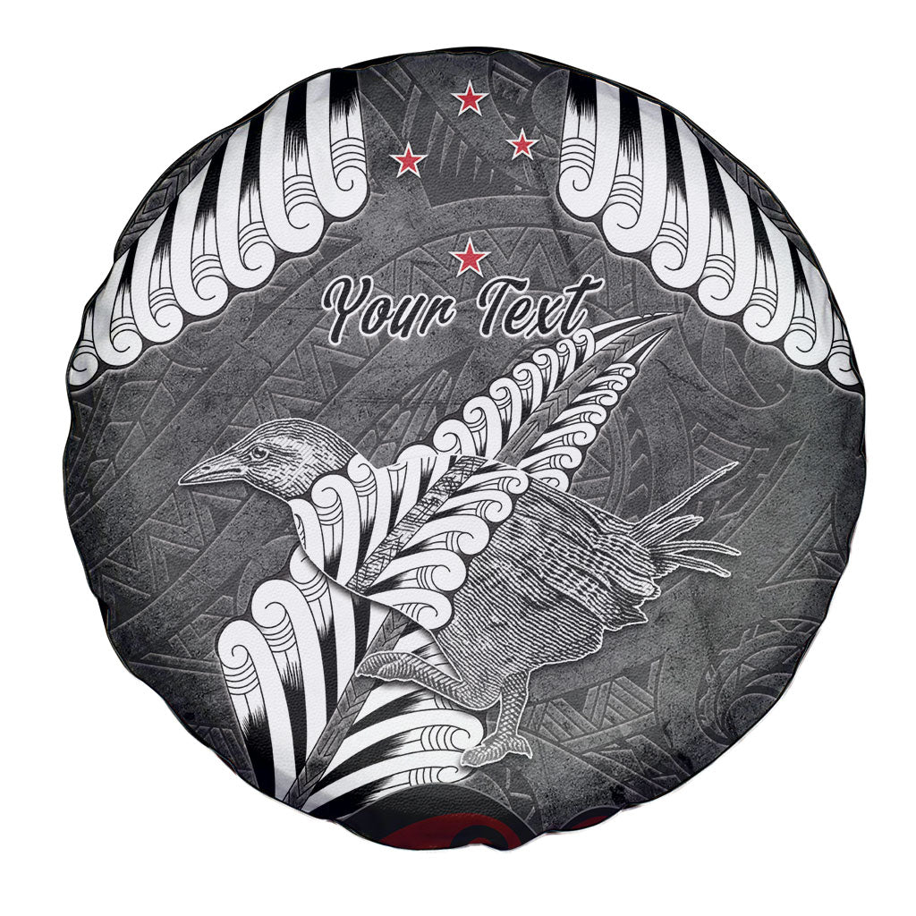 New Zealand Weka Personalised Spare Tire Cover Aotearoa Hen Silver Fern Maori Pattern LT22 - Polynesian Pride