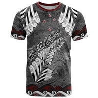 New Zealand Weka Personalised T Shirt Aotearoa Hen Silver Fern Maori Pattern LT22 Black - Polynesian Pride