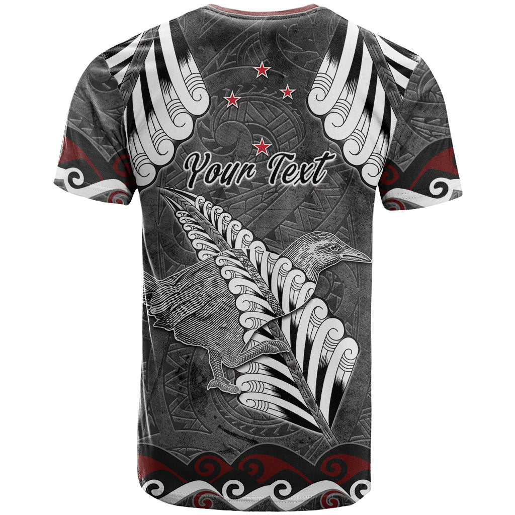 New Zealand Weka Personalised T Shirt Aotearoa Hen Silver Fern Maori Pattern LT22 - Polynesian Pride