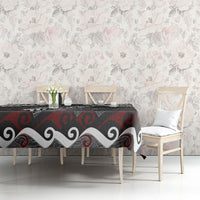 New Zealand Weka Personalised Tablecloth Aotearoa Hen Silver Fern Maori Pattern