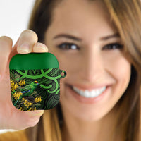 New Zealand Parakeet Bird AirPods Case Maori Kakariki Kowhai Maori Pattern