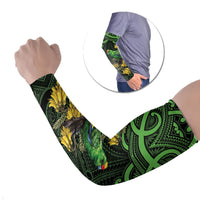 New Zealand Parakeet Bird Arm Sleeves Maori Kakariki Kowhai Maori Pattern