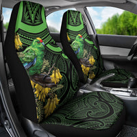 New Zealand Parakeet Bird Car Seat Cover Maori Kakariki Kowhai Maori Pattern