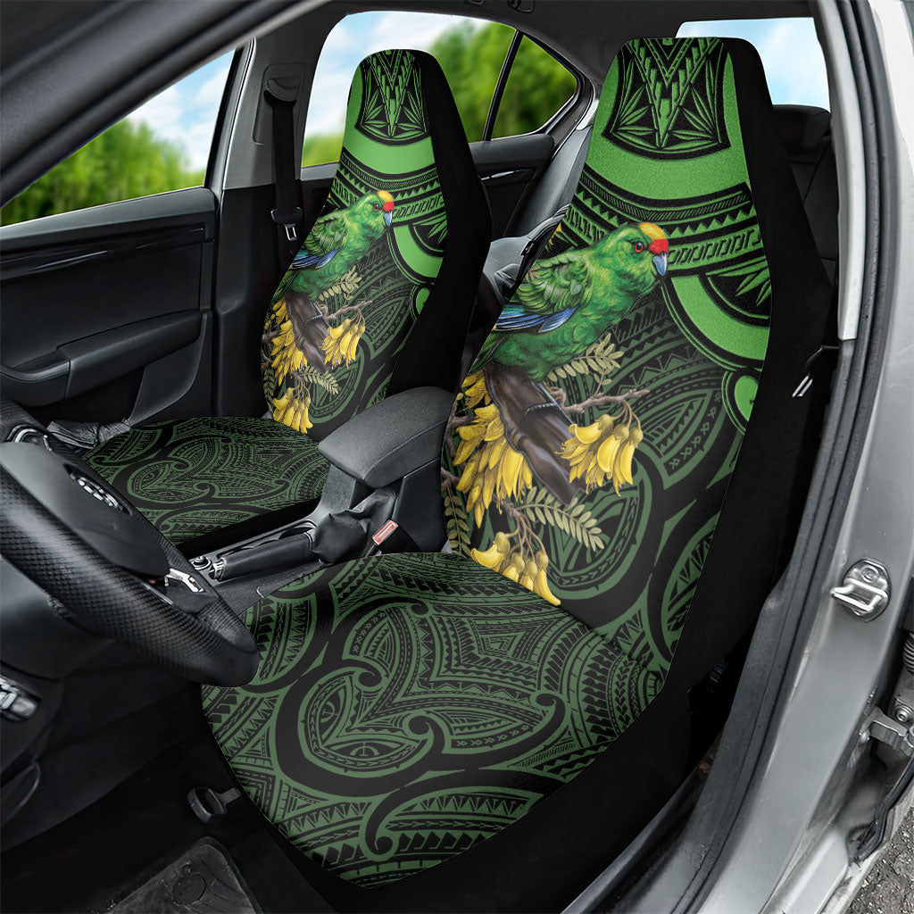 New Zealand Parakeet Bird Car Seat Cover Maori Kakariki Kowhai Maori Pattern