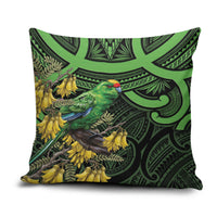 New Zealand Parakeet Bird Pillow Cover Maori Kakariki Kowhai Maori Pattern