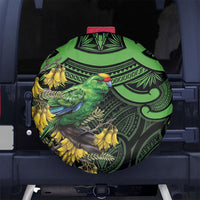 New Zealand Parakeet Bird Spare Tire Cover Maori Kakariki Kowhai Maori Pattern