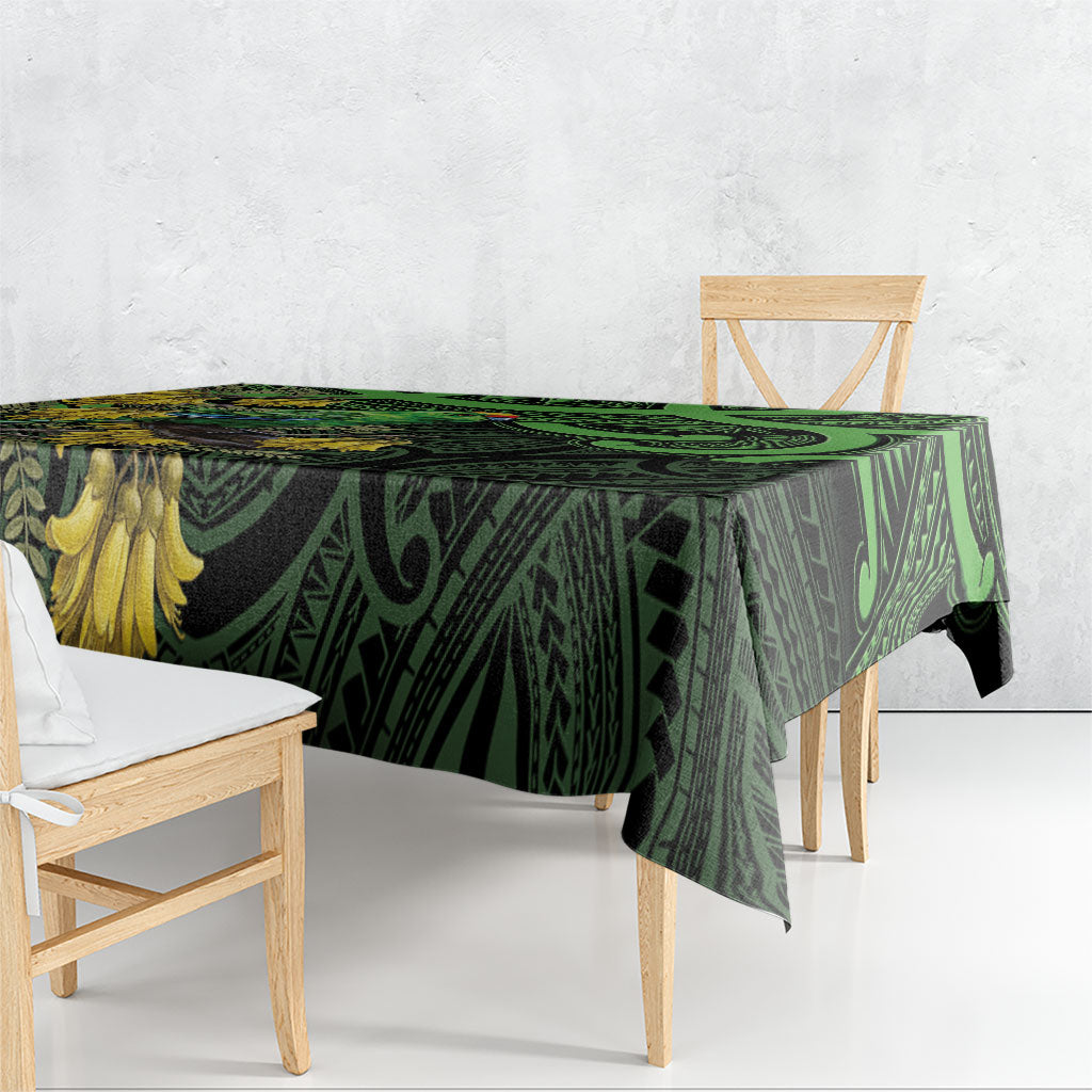 New Zealand Parakeet Bird Tablecloth Maori Kakariki Kowhai Maori Pattern