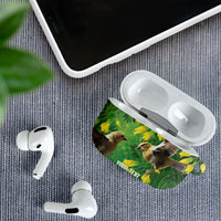 Bellbird New Zealand Personalised AirPods Case Kowhai Flower Maori Pattern LT22 - Polynesian Pride