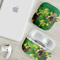 Bellbird New Zealand Personalised AirPods Case Kowhai Flower Maori Pattern LT22 - Polynesian Pride