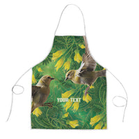 Bellbird New Zealand Personalised Apron Kowhai Flower Maori Pattern LT22 Green - Polynesian Pride