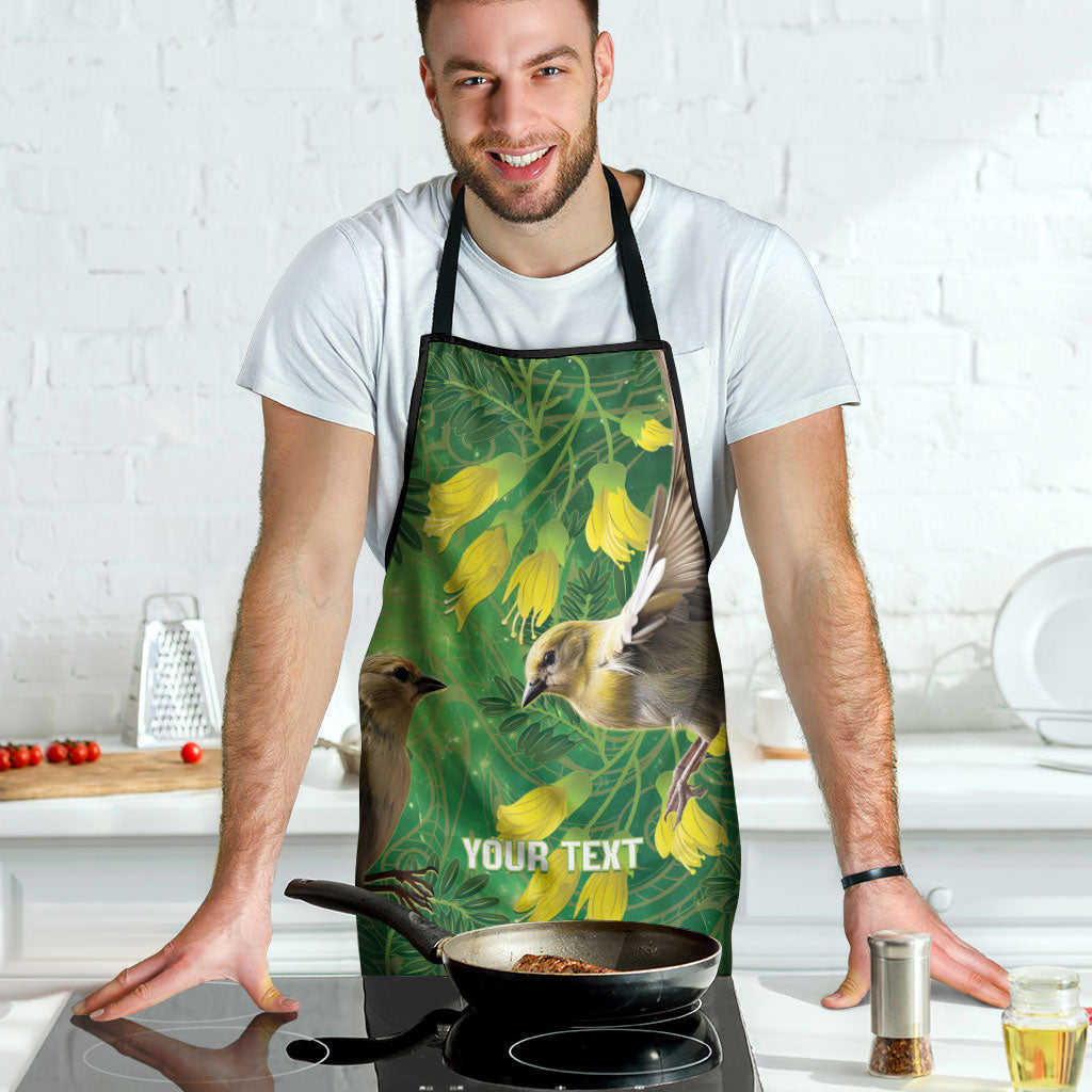 Bellbird New Zealand Personalised Apron Kowhai Flower Maori Pattern LT22 - Polynesian Pride