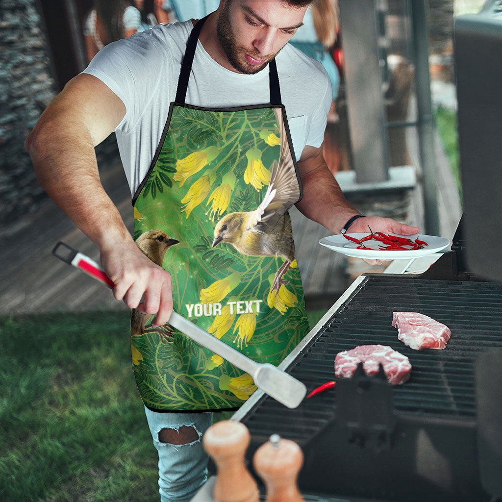 Bellbird New Zealand Personalised Apron Kowhai Flower Maori Pattern LT22 - Polynesian Pride