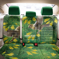 Bellbird New Zealand Personalised Back Car Seat Cover Kowhai Flower Maori Pattern LT22 - Polynesian Pride