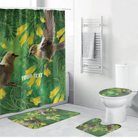 Bellbird New Zealand Personalised Bathroom Set Kowhai Flower Maori Pattern LT22 Bathroom Set (4 pcs) Green - Polynesian Pride