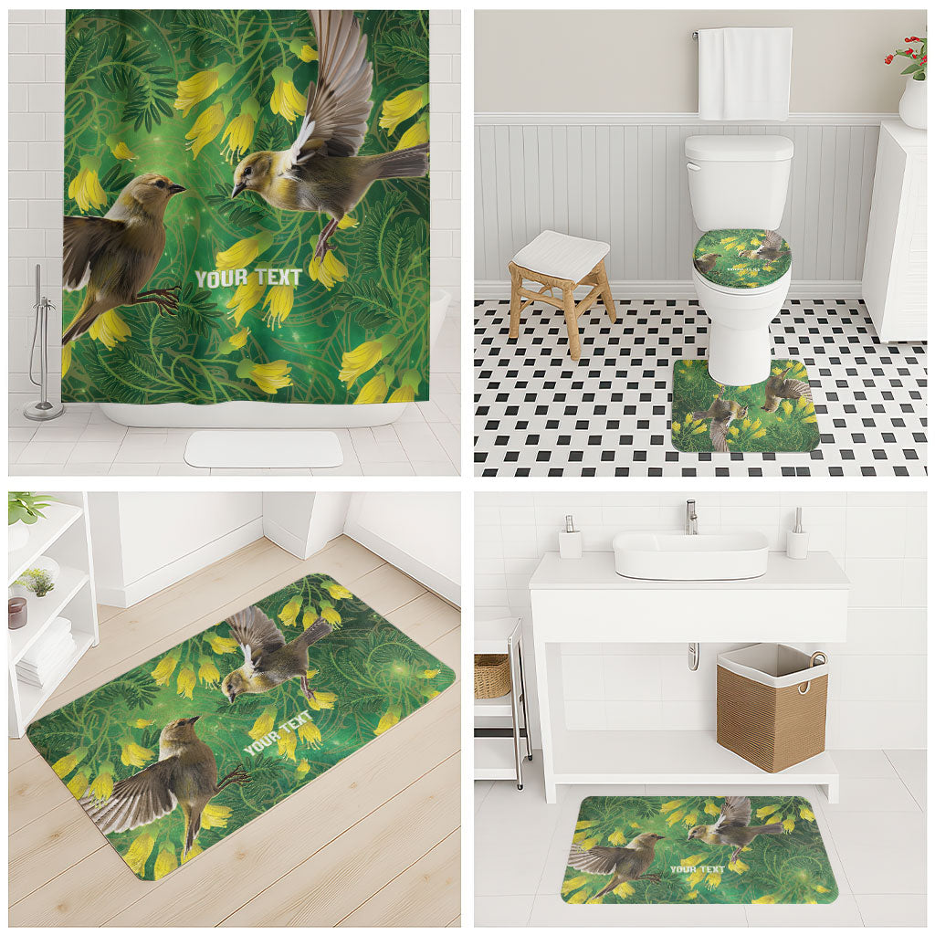 Bellbird New Zealand Personalised Bathroom Set Kowhai Flower Maori Pattern LT22 - Polynesian Pride
