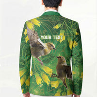Bellbird New Zealand Personalised Blazer Kowhai Flower Maori Pattern LT22 - Polynesian Pride