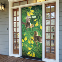Bellbird New Zealand Personalised Door Cover Kowhai Flower Maori Pattern LT22 - Polynesian Pride