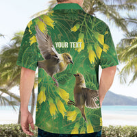 Bellbird New Zealand Personalised Hawaiian Shirt Kowhai Flower Maori Pattern LT22 - Polynesian Pride