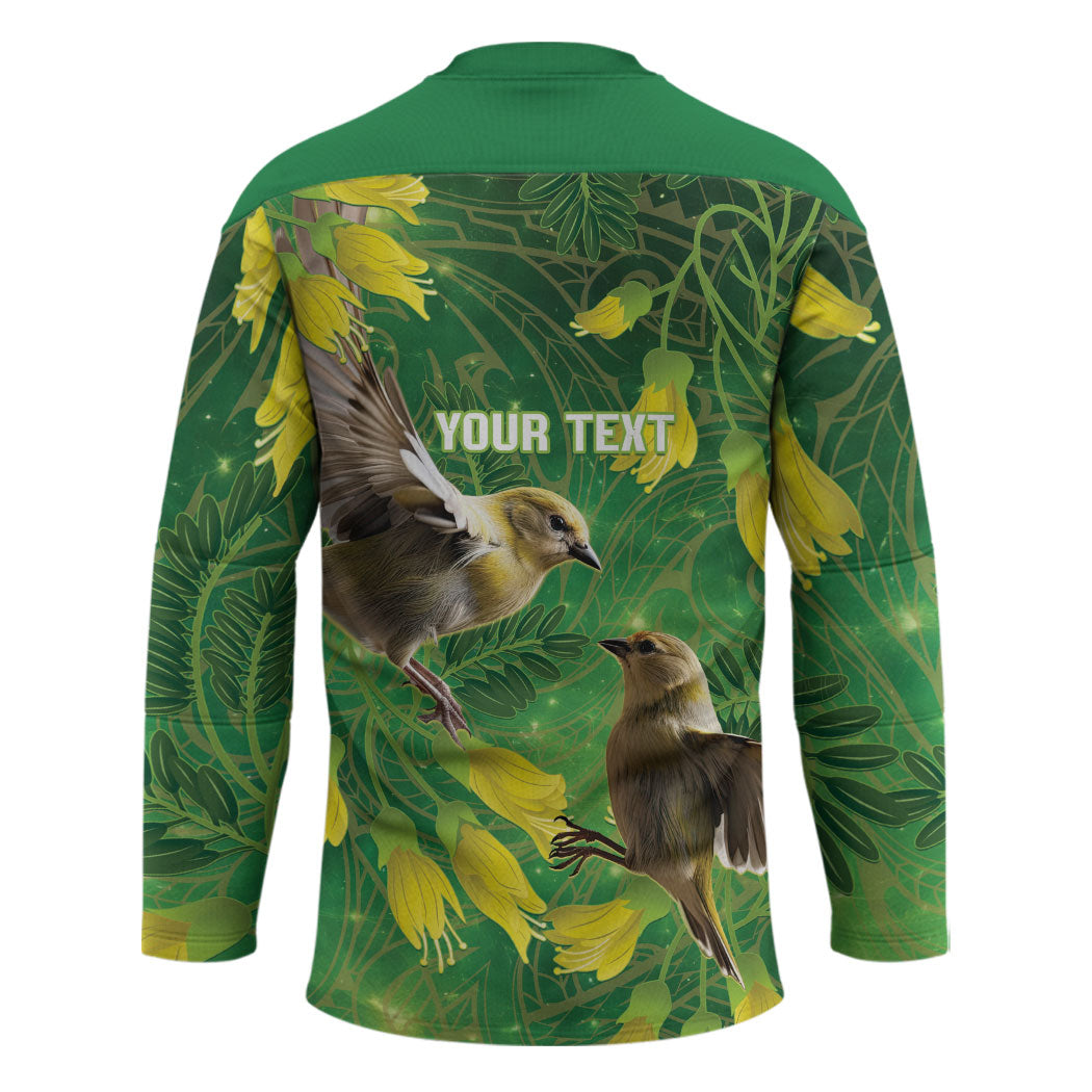 Bellbird New Zealand Personalised Hockey Jersey Kowhai Flower Maori Pattern LT22 - Polynesian Pride