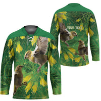 Bellbird New Zealand Personalised Hockey Jersey Kowhai Flower Maori Pattern LT22 - Polynesian Pride