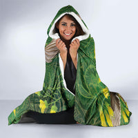 Bellbird New Zealand Personalised Hooded Blanket Kowhai Flower Maori Pattern LT22 - Polynesian Pride