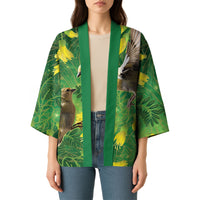 Bellbird New Zealand Personalised Kimono Kowhai Flower Maori Pattern LT22 - Polynesian Pride