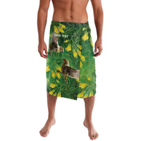 Bellbird New Zealand Personalised Lavalava Kowhai Flower Maori Pattern LT22 Green - Polynesian Pride