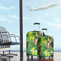 Bellbird New Zealand Personalised Luggage Cover Kowhai Flower Maori Pattern LT22 - Polynesian Pride