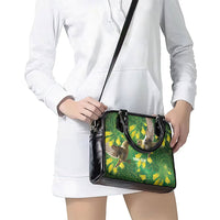 Bellbird New Zealand Personalised Shoulder Handbag Kowhai Flower Maori Pattern LT22 - Polynesian Pride