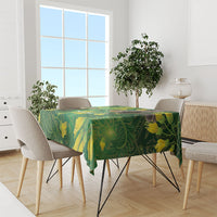 Bellbird New Zealand Personalised Tablecloth Kowhai Flower Maori Pattern LT22 - Polynesian Pride