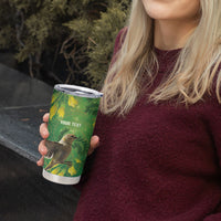 Bellbird New Zealand Personalised Tumbler Cup Kowhai Flower Maori Pattern LT22 - Polynesian Pride