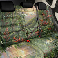 Bellbird New Zealand Personalised Back Car Seat Cover Korimako Harakeke Flower Native Forest LT22 - Polynesian Pride
