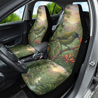 Bellbird New Zealand Personalised Car Seat Cover Korimako Harakeke Flower Native Forest LT22 - Polynesian Pride