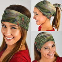 Bellbird New Zealand Personalised Neck Gaiter Korimako Harakeke Flower Native Forest LT22 - Polynesian Pride