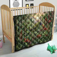 Bellbird New Zealand Personalised Quilt Korimako Harakeke Flower Native Forest LT22 - Polynesian Pride