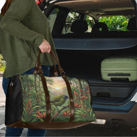 Bellbird New Zealand Personalised Travel Bag Korimako Harakeke Flower Native Forest LT22 - Polynesian Pride
