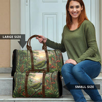 Bellbird New Zealand Personalised Travel Bag Korimako Harakeke Flower Native Forest LT22 - Polynesian Pride
