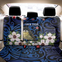 Tomtit New Zealand Personalised Back Car Seat Cover Miromiro Manuka Flower Maori Pattern LT22 - Polynesian Pride
