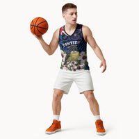Tomtit New Zealand Personalised Basketball Jersey Miromiro Manuka Flower Maori Pattern LT22 - Polynesian Pride
