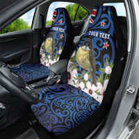 Tomtit New Zealand Personalised Car Seat Cover Miromiro Manuka Flower Maori Pattern LT22 - Polynesian Pride