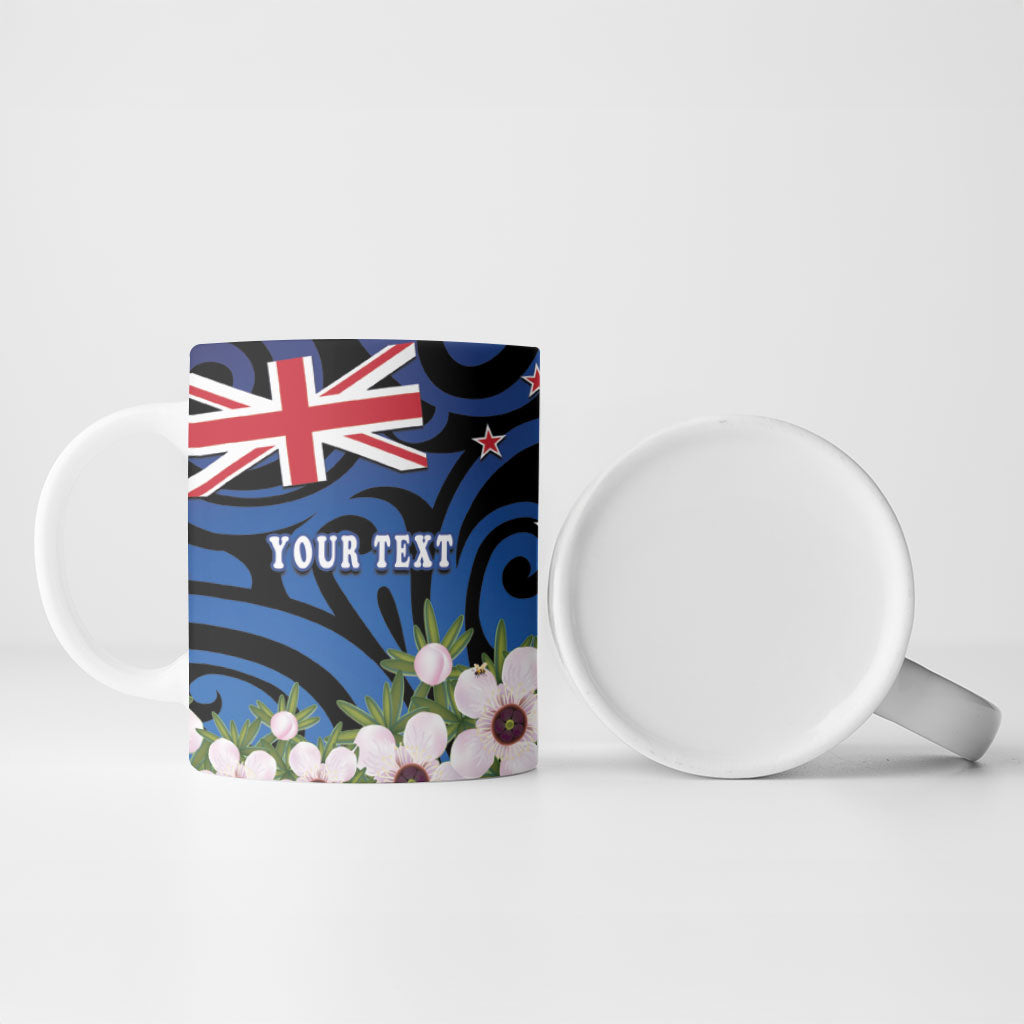 Tomtit New Zealand Personalised Ceramic Mug Miromiro Manuka Flower Maori Pattern LT22 - Polynesian Pride