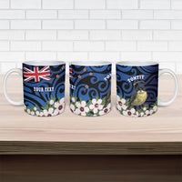 Tomtit New Zealand Personalised Ceramic Mug Miromiro Manuka Flower Maori Pattern LT22 - Polynesian Pride
