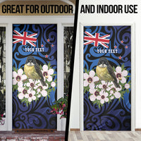 Tomtit New Zealand Personalised Door Cover Miromiro Manuka Flower Maori Pattern LT22 - Polynesian Pride