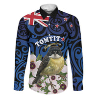 Tomtit New Zealand Personalised Family Matching Tank Maxi Dress and Hawaiian Shirt Miromiro Manuka Flower Maori Pattern