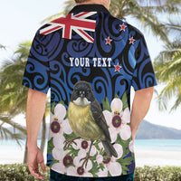 Tomtit New Zealand Personalised Hawaiian Shirt Miromiro Manuka Flower Maori Pattern LT22 - Polynesian Pride