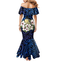 Tomtit New Zealand Personalised Mermaid Dress Miromiro Manuka Flower Maori Pattern LT22 - Polynesian Pride